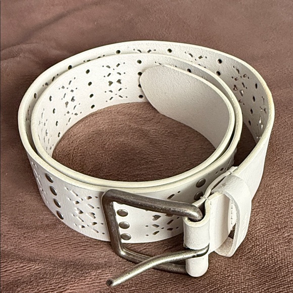 Calvin Klein Accessories - Calvin Klein White Leather Belt - Genuine Leather